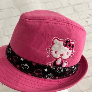 NWT girls Hello Kitty pink fedora hat